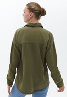 Bayan Yeşil Loose-Fit Gömlek ( TENCEL™ )