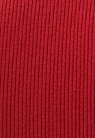 Women Red High Collar Knitwear Singlet