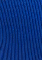 Women Blue High Collar Knitwear Singlet