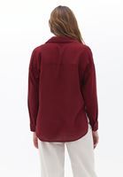 Women Bordeaux Cotton Oversize Shirt