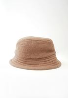 Bayan Bej Yün Karışımlı Bucket Şapka
