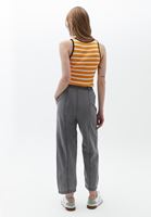 Women Grey Mid Rise Baggy Fit Pants