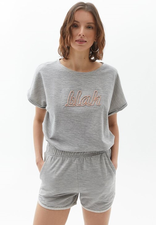  Sweat Tshirt with Slit Detail 