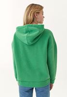 Bayan Yeşil Pamuklu Uzun Kollu Sweatshirt