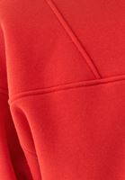 Bayan Kırmızı Fermuar Detaylı Pamuklu Sweatshirt