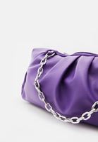 Women Purple Draped Bag with Chain Detail