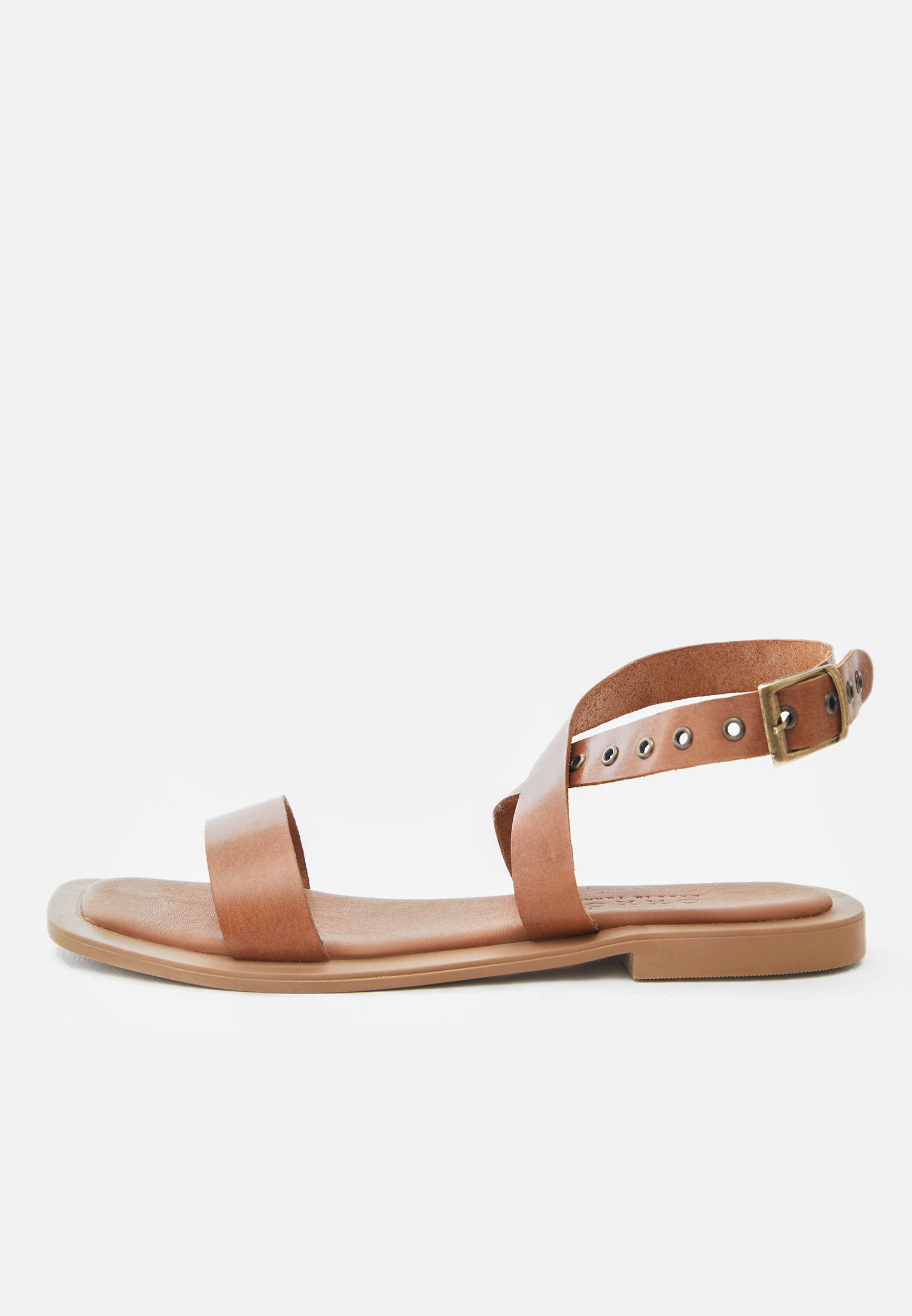 Women's vegan sandals in natural eco leather ankle strap with heel and  plateau - Exe - Spatarella.eu
