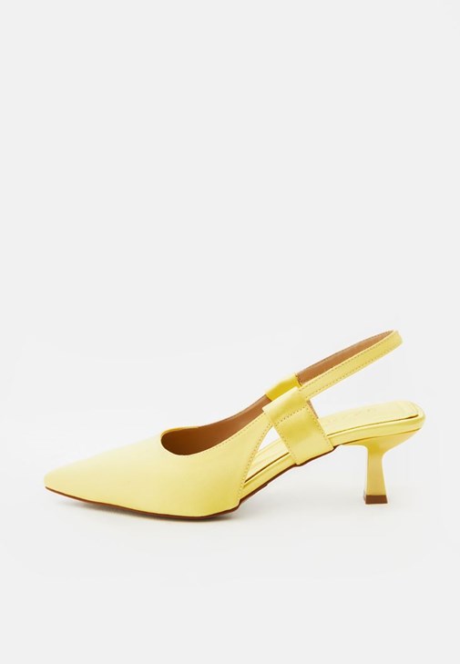 Lnsshee Women's Low Kitten Heel Closed Pointed Toe Slingback Pumps Heels  Slip On Heeled Sandals Dress Shoes, Yellow, 7.5 : Buy Online at Best Price  in KSA - Souq is now Amazon.sa: Fashion