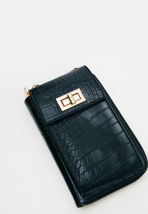  Phone Wallet with Crocodile Pattern 