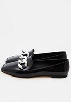 Bayan Siyah Zincir Detaylı Ayakkabı