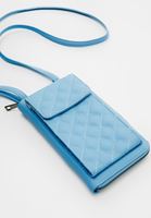 Women Blue Phone Bag with Wallet Detail