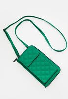 Women Green Phone Bag with Wallet Detail