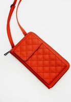Women Red Phone Bag with Wallet Detail