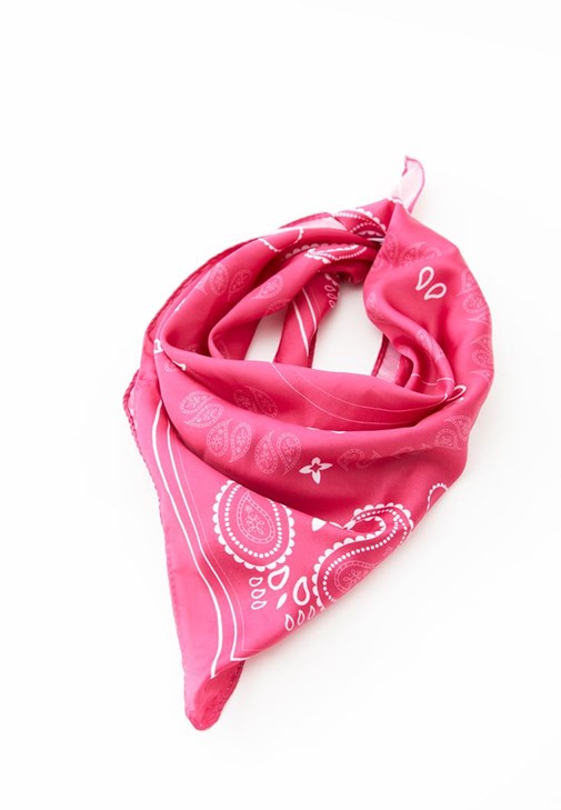 Pink Patterned Scarf 
