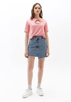 Women Pink Tshirt with Cut Out Detail