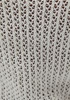 Women White Crop Cut Knitwear with Knit Pattern Detail