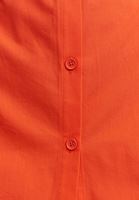 Women Orange Cotton Shirt Dress