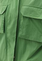 Women Green Hooded Crop Cut Raincoat