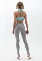 Women Grey TENCEL slimming effect skinny pants