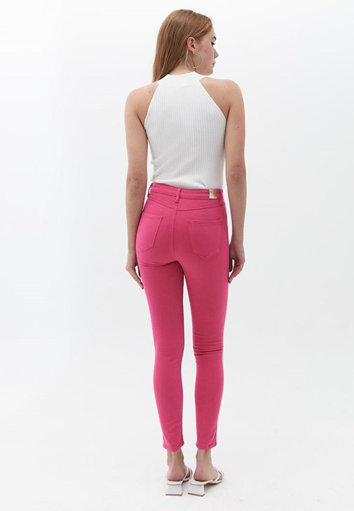 LTS Tall Women's Bright Pink Split Front Slim Trousers | Long Tall Sally