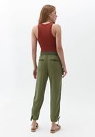 Bayan Yeşil Yüksek Bel Baggy-Fit Pantolon ( TENCEL™ )
