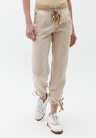 Bayan Kahverengi Yüksek Bel Baggy-Fit Pantolon ( TENCEL™ )