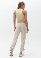 Bayan Kahverengi Yüksek Bel Baggy-Fit Pantolon ( TENCEL™ )