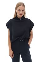 Women Black Soft touch Sleeveless Sweatshirt