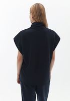 Women Black Soft touch Sleeveless Sweatshirt