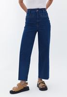 Bayan Mavi Ultra Yüksek Bel Culotte Denim Pantolon