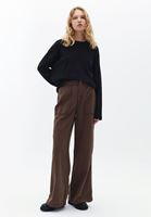 Women Brown Mid Rise Wide Leg Pants