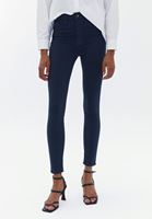 Bayan Lacivert Yüksek Bel Skinny-Fit Pantolon ( TENCEL™ )