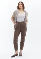 Bayan Kahverengi Ultra Yüksek Bel Baggy-Fit Pantolon ( TENCEL™ )