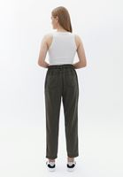 Bayan Haki Ultra Yüksek Bel Baggy-Fit Pantolon ( TENCEL™ )