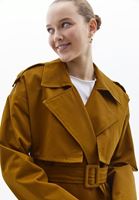 Women Brown Oversize Trenchcoat with Belt