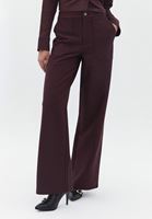 Bayan Kahverengi Yüksek Bel Wide-Leg Pantolon