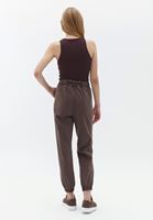 Women Brown High Rise Jogger Pants