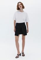 Women Black High Rise Mini Short Skirt