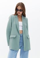 Bayan Yeşil Klasik Blazer Ceket