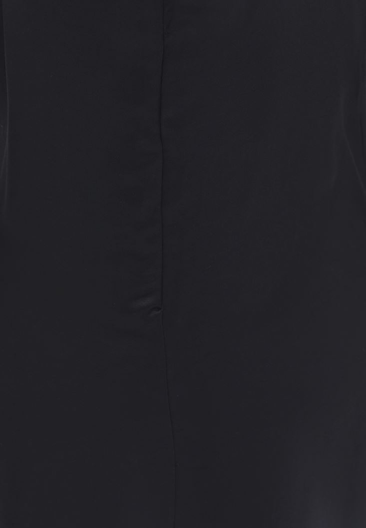 Bayan Siyah İnce Askılı Mini Elbise
