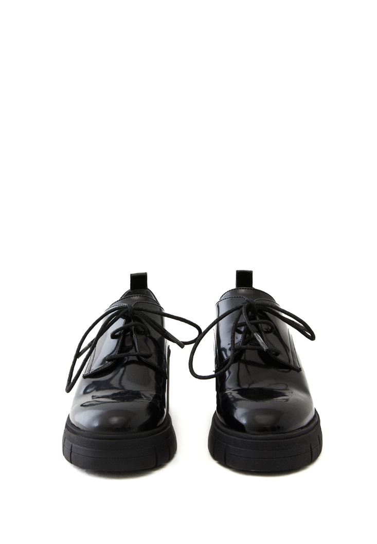 Bayan Siyah Bağcıklı Makosen Ayakkabı