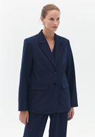 Bayan Lacivert Oversize Blazer Ceket