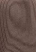 Bayan Kahverengi Fermuar Detaylı Midi Elbise