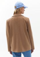 Bayan Kahverengi Yün Karışımlı Blazer Ceket