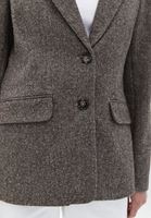 Bayan Kahverengi Düğmeli Blazer Ceket