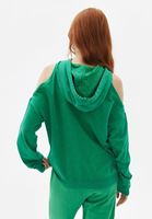Bayan Yeşil Cut-Out Detaylı Sweatshirt
