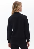 Bayan Siyah Cut-Out Detaylı Sweatshirt