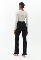 Bayan Siyah Yüksek Bel Bootcut Pantolon ( TENCEL™ )