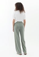 Bayan Yeşil Yumuşak Dokulu Straight Pantolon ( MODAL )