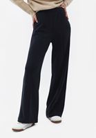 Bayan Siyah Yumuşak Dokulu Wide-Leg Pantolon ( MODAL )